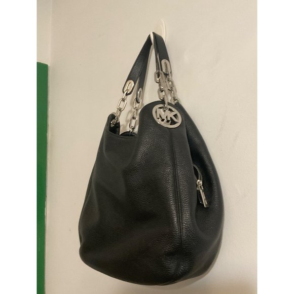 MICHAEL KORS Black Pebble Leather Hobo Shoulder Bag - Picture 4 of 13